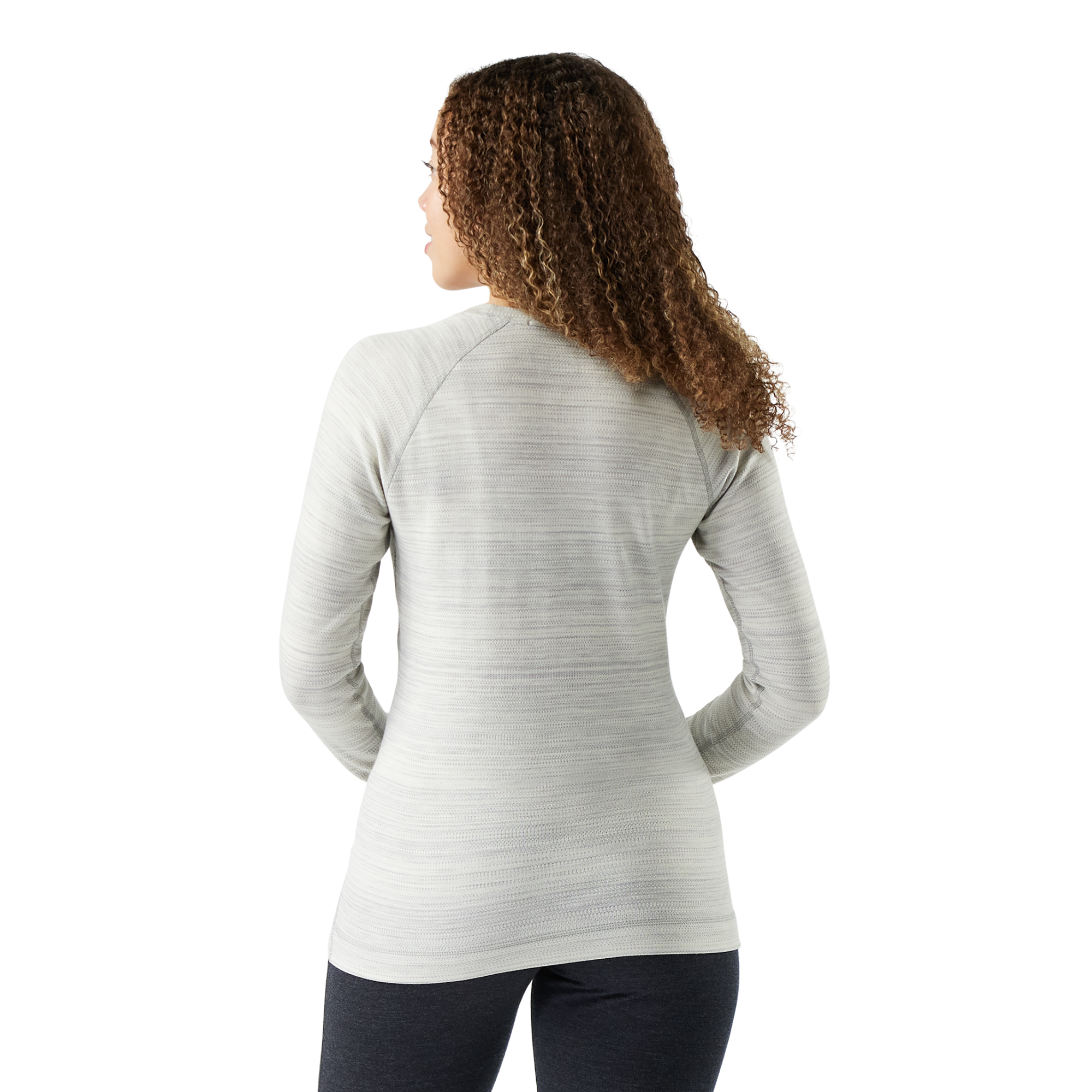 Smartwool Women's Classic Thermal Merino 250 Long Sleeve Crew Neck Base Layer Top (Light Grey Colour Shift)