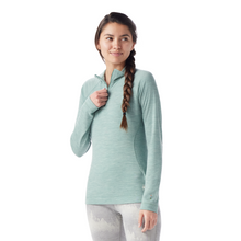 Load image into Gallery viewer, Smartwool Women&#39;s Classic Thermal Merino 250 Long Sleeve 1/4 Zip Base Layer Top (Arctic Green Heather)
