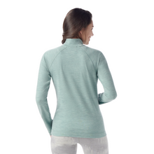 Load image into Gallery viewer, Smartwool Women&#39;s Classic Thermal Merino 250 Long Sleeve 1/4 Zip Base Layer Top (Arctic Green Heather)
