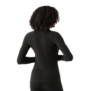 Smartwool Women's Classic Thermal Merino 250 Long Sleeve 1/4 Zip Base Layer Top (Black)