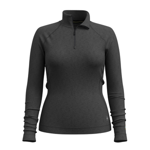 Smartwool Women's Classic Thermal Merino 250 Long Sleeve 1/4 Zip Base Layer Top (Charcoal)