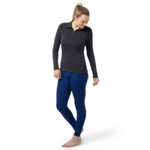 Load image into Gallery viewer, Smartwool Women&#39;s Classic Thermal 250 Long Sleeve 1/4 Zip Base Layer Top (Charcoal)
