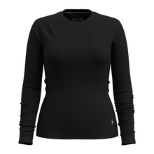 Load image into Gallery viewer, Smartwool Women&#39;s Classic Thermal Merino 250 Crew Neck Long Sleeve Base Layer Top (Black)
