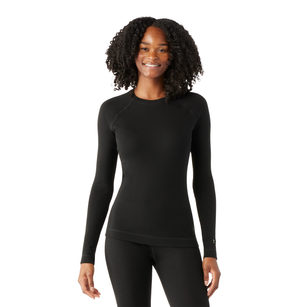 Smartwool Women's Classic Thermal Merino 250 Crew Neck Long Sleeve Base Layer Top (Black)
