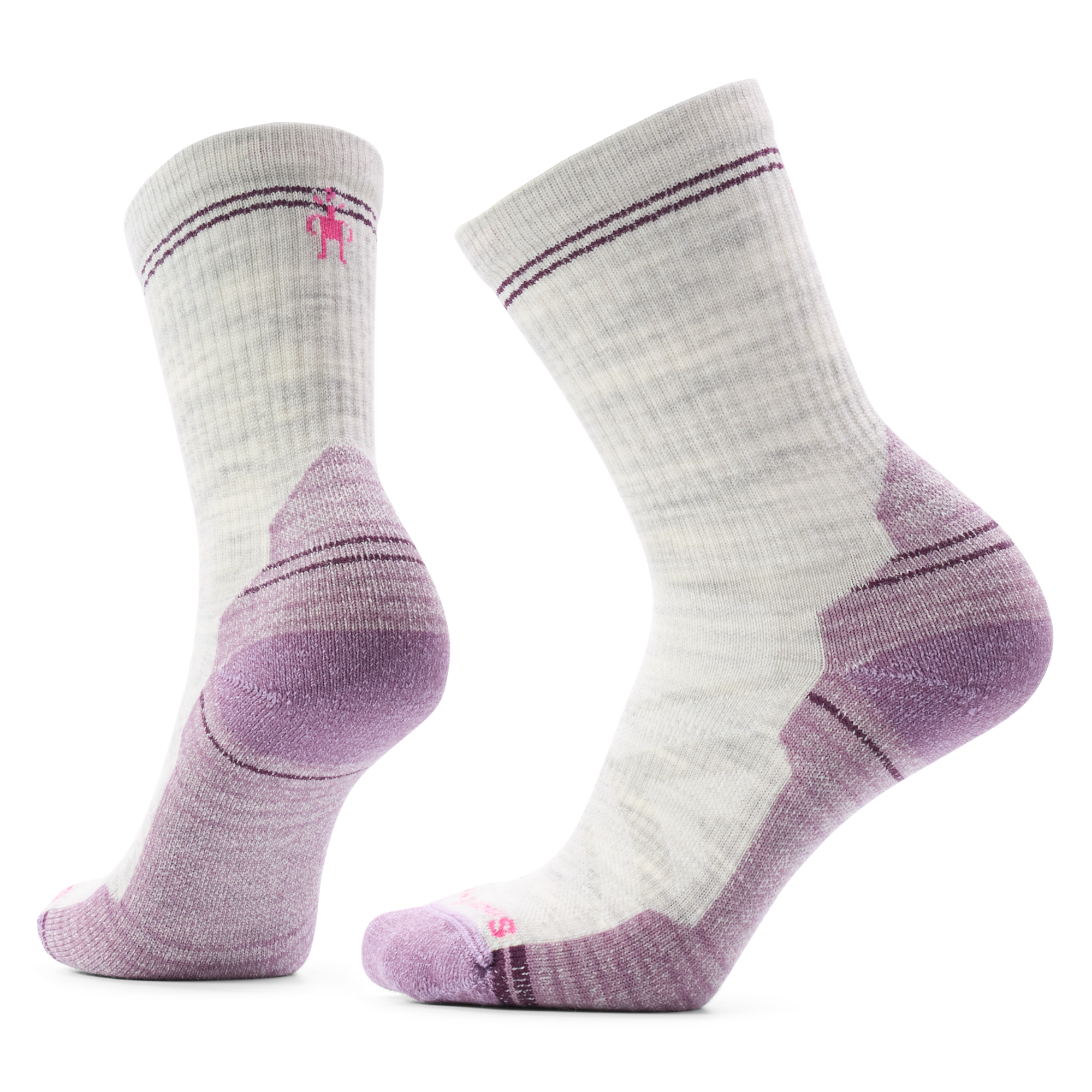 Smartwool Women's Hike Light Cushion Merino Blend Crew Sock Ash Purple R58 SW001573