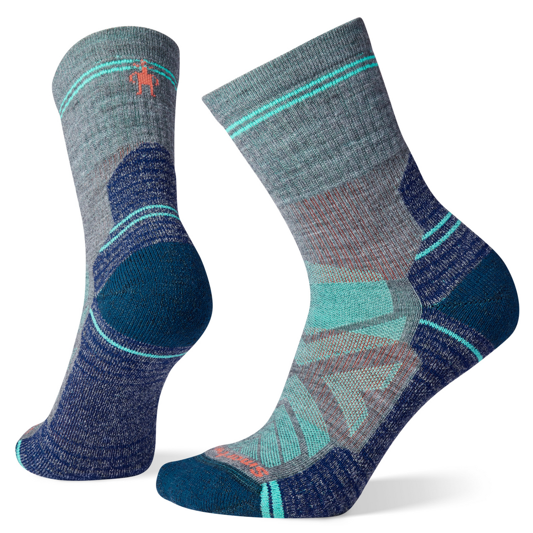 Smartwool Women's Performance Hike Light Cushion Merino Blend Mid Crew Socks (Medium Gray)