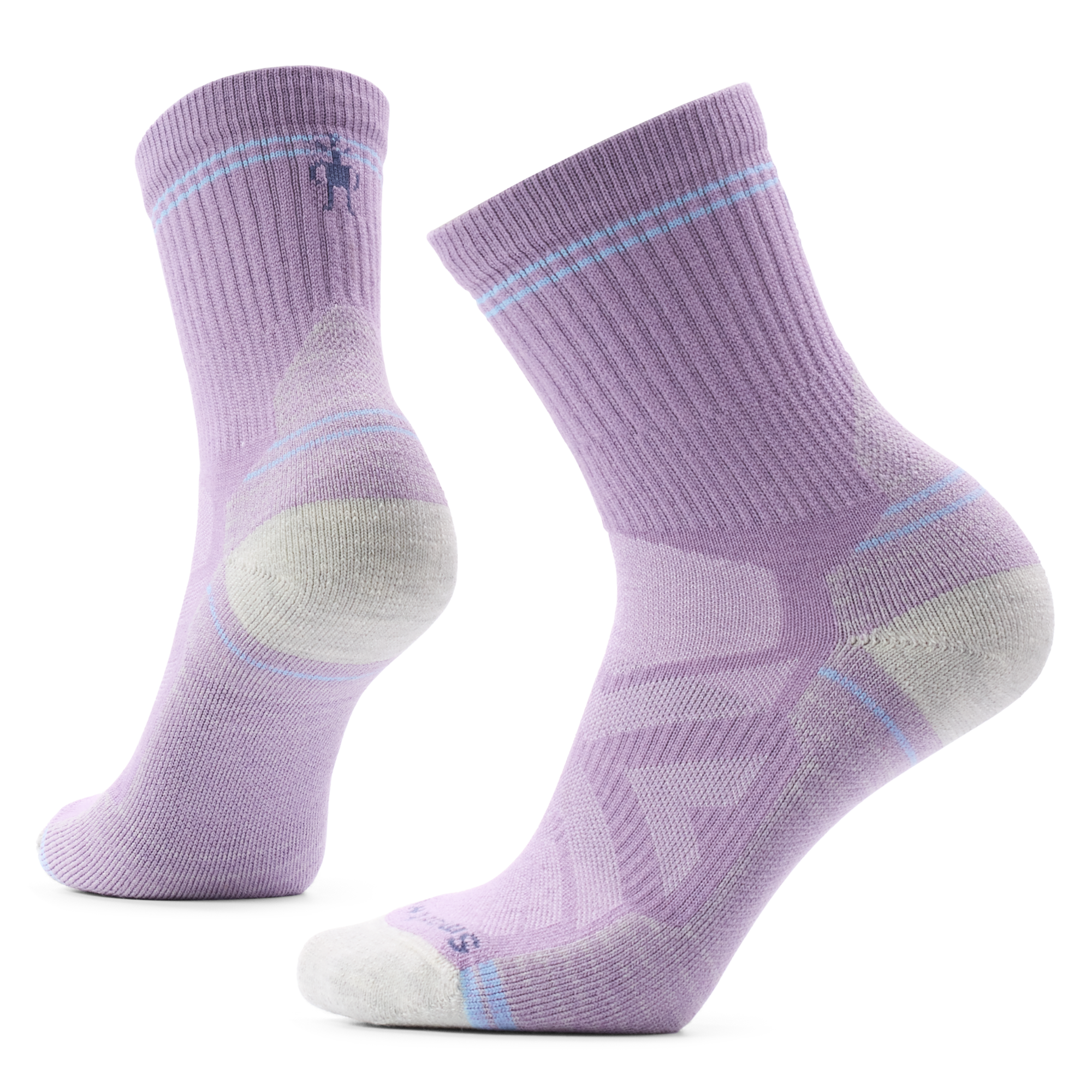 Smartwool Women's Hike Light Cushion Mid Crew Socks Purple Dawn R13 SW001572