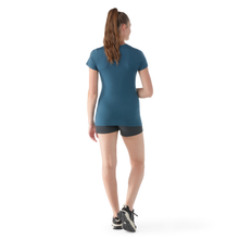 Load image into Gallery viewer, Smartwool Women's Merino Short Sleeve Technical Tee (Twilight Blue)
