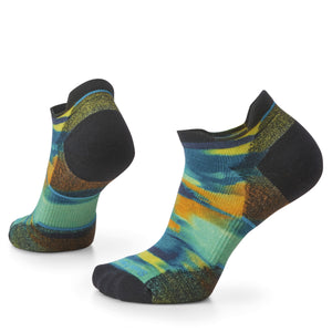 Smartwool Women's Targeted Cushion Brushed Print Merino Blend Low Ankle Run Socks (Twilight Blue)