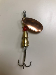 Weighted Spinning Metal Lure (Size 3/12g)(Copper/Brass)