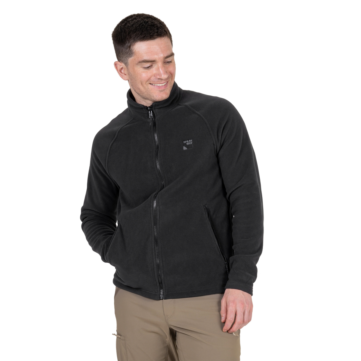 Sprayway Men's Santiago InterActive Full Zip Fleece Jacket SP-01006 Black SP-008854
