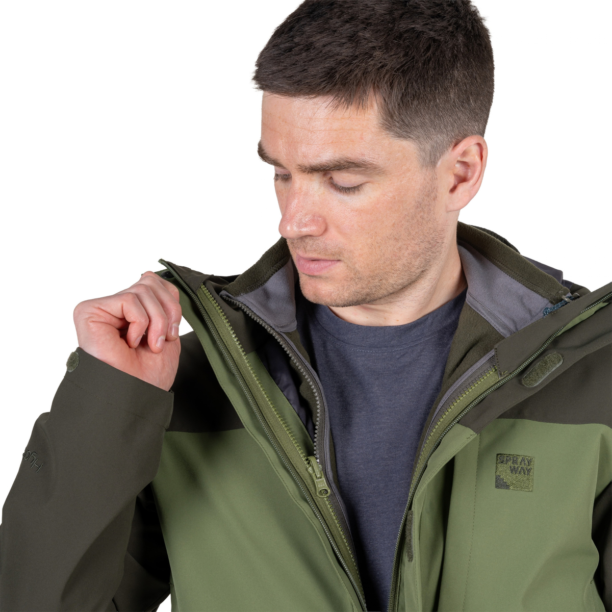 Sprayway Men's Santiago InterActive Full Zip Fleece Jacket SP-01058 Forest SP-008854
