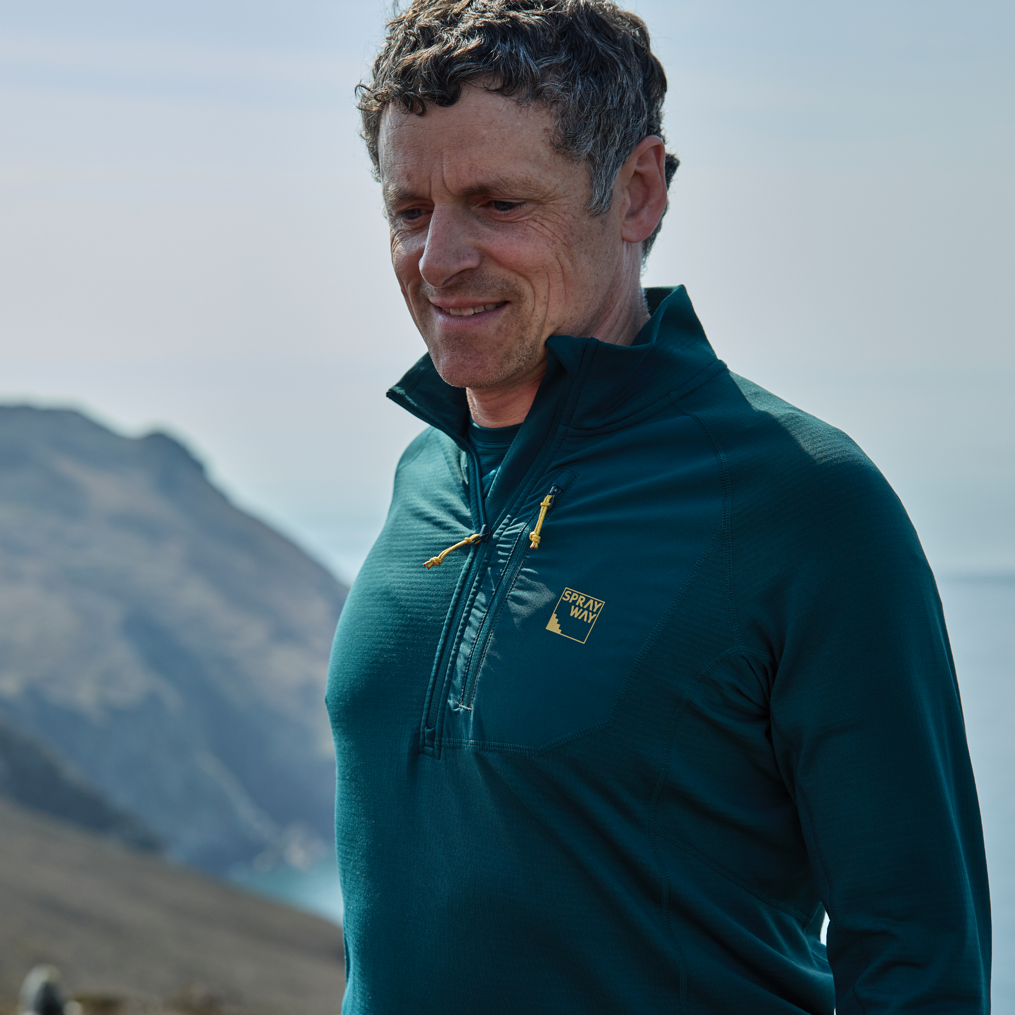 Sprayway Men's Tarn Half Zip Fleece Top (Dark Sea)