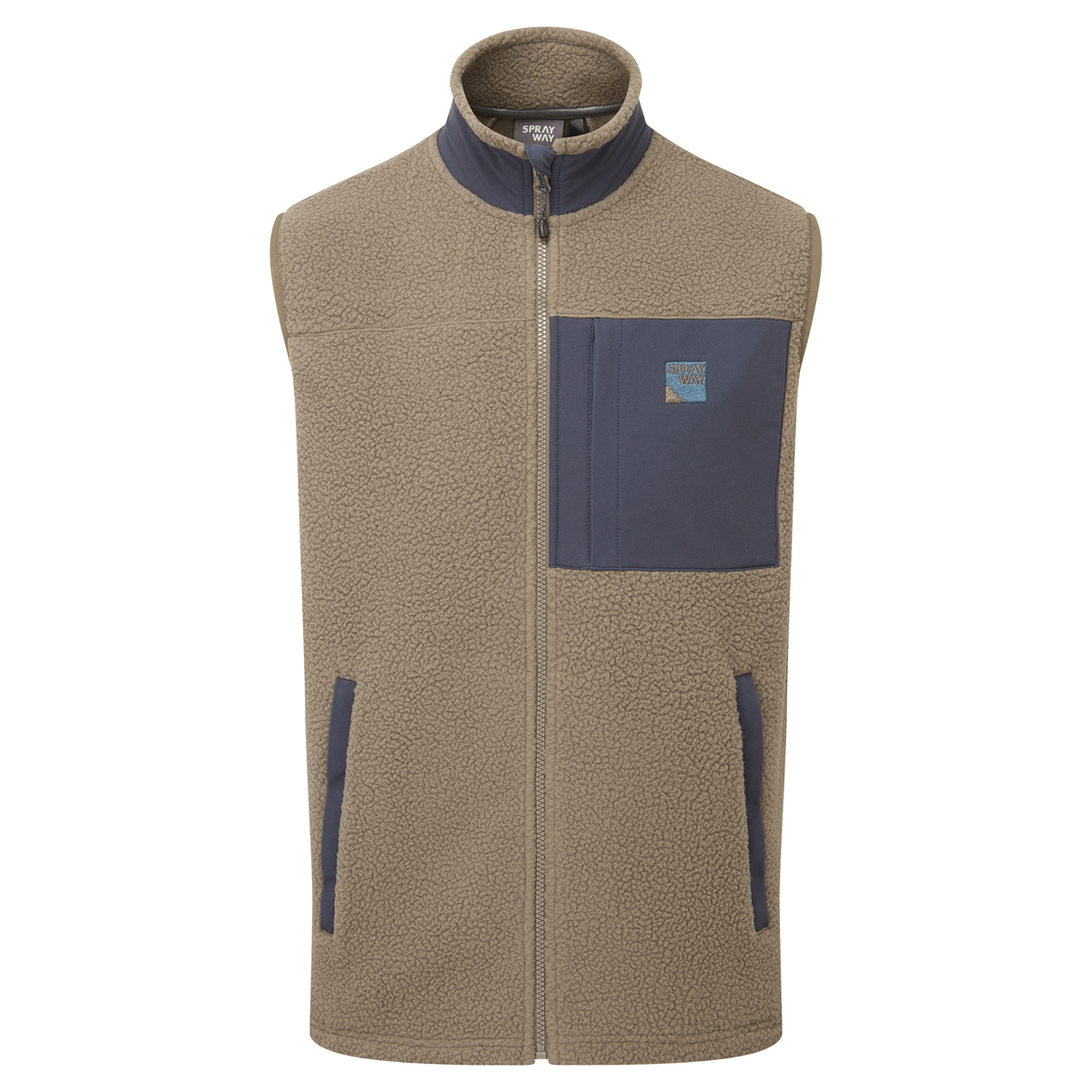 Sprayway Men's Whitle Full Zip Fleece Body Warmer SP-01737 Brownstone DkGraphite SP-008067