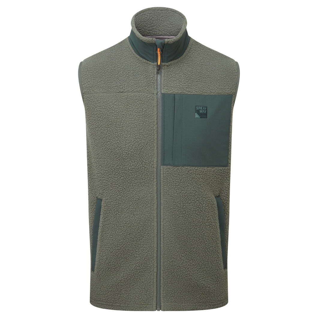 Sprayway Men's Whitle Sherpa Fleece Vest (Bonsai/Dark Spruce)