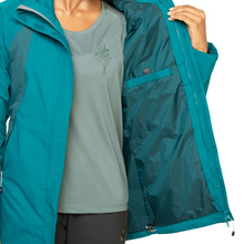 Load image into Gallery viewer, Sprayway Women&#39;s Atlanta Interactive 2L Waterproof Jacket (Blue Lagoon/Marine)
