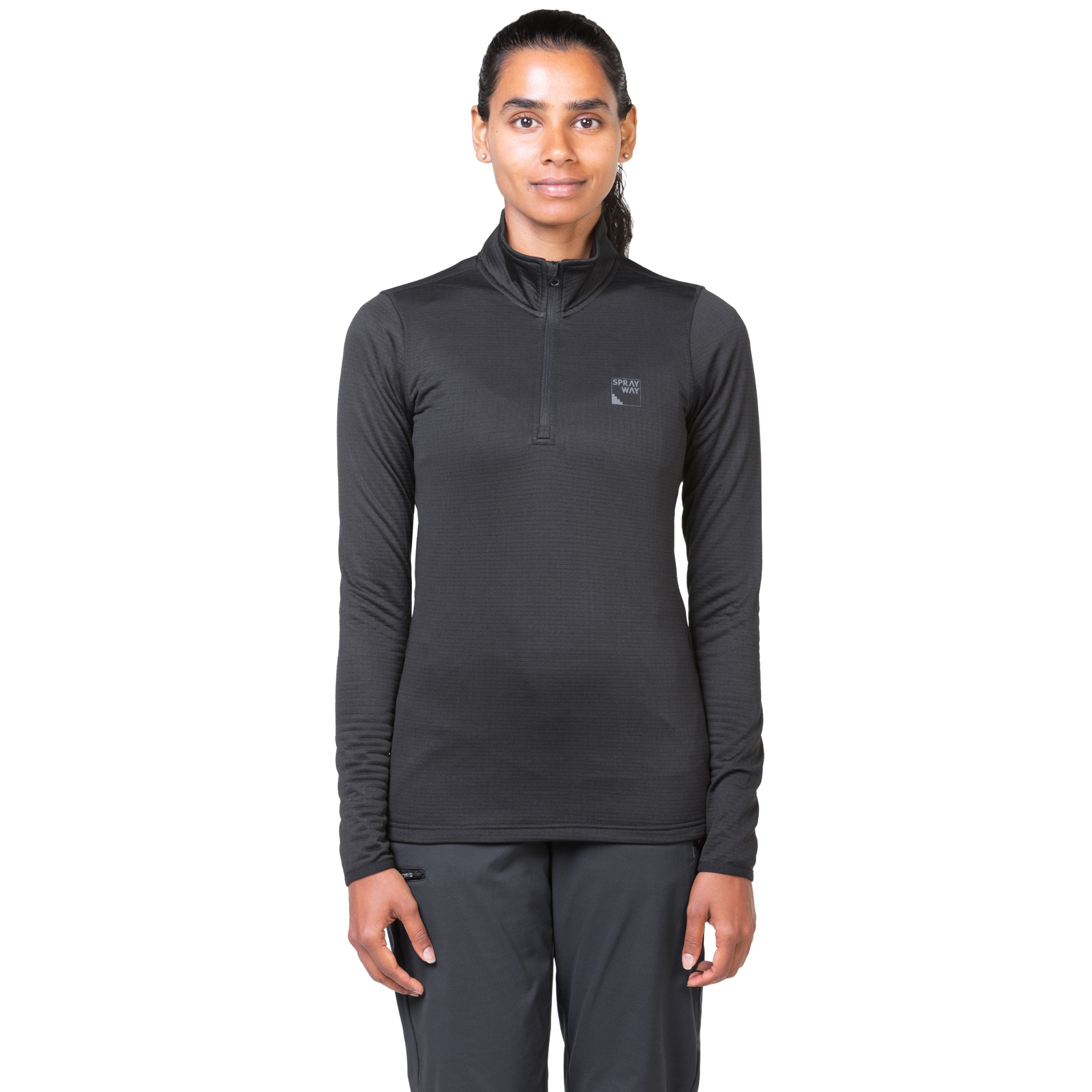 Sprayway Women's Effra Half Zip Base Layer Top (Black)