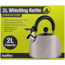 Load image into Gallery viewer, Summit Stainless Steel Whistling Camping Kettle (2L)
