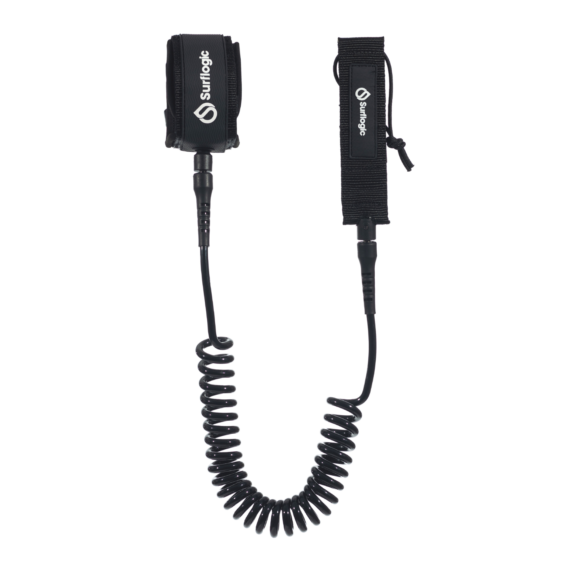 Surflogic 10ft SUP Coil Ankle Leash (Black)