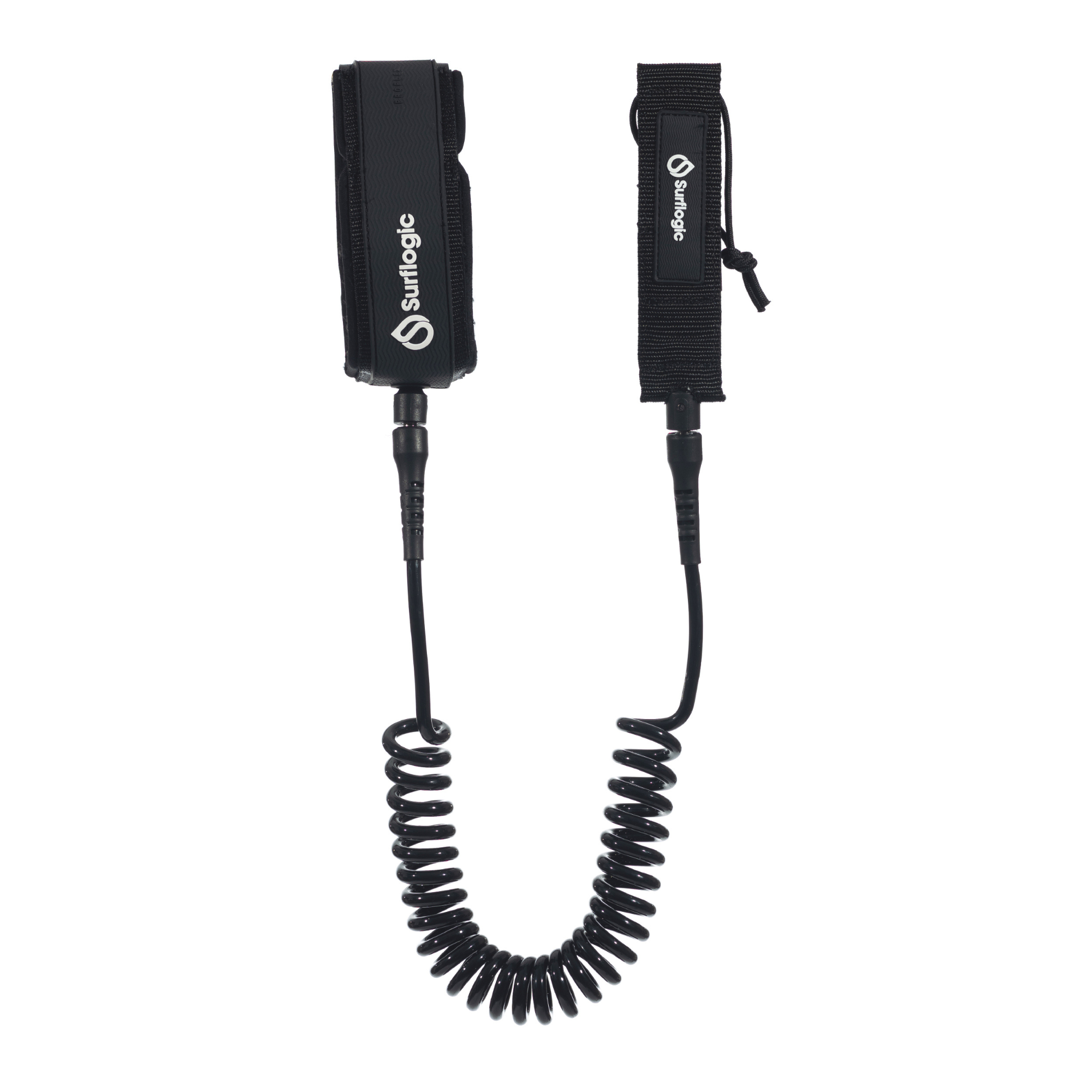 Surflogic 10ft SUP Coil Knee Leash (Black)
