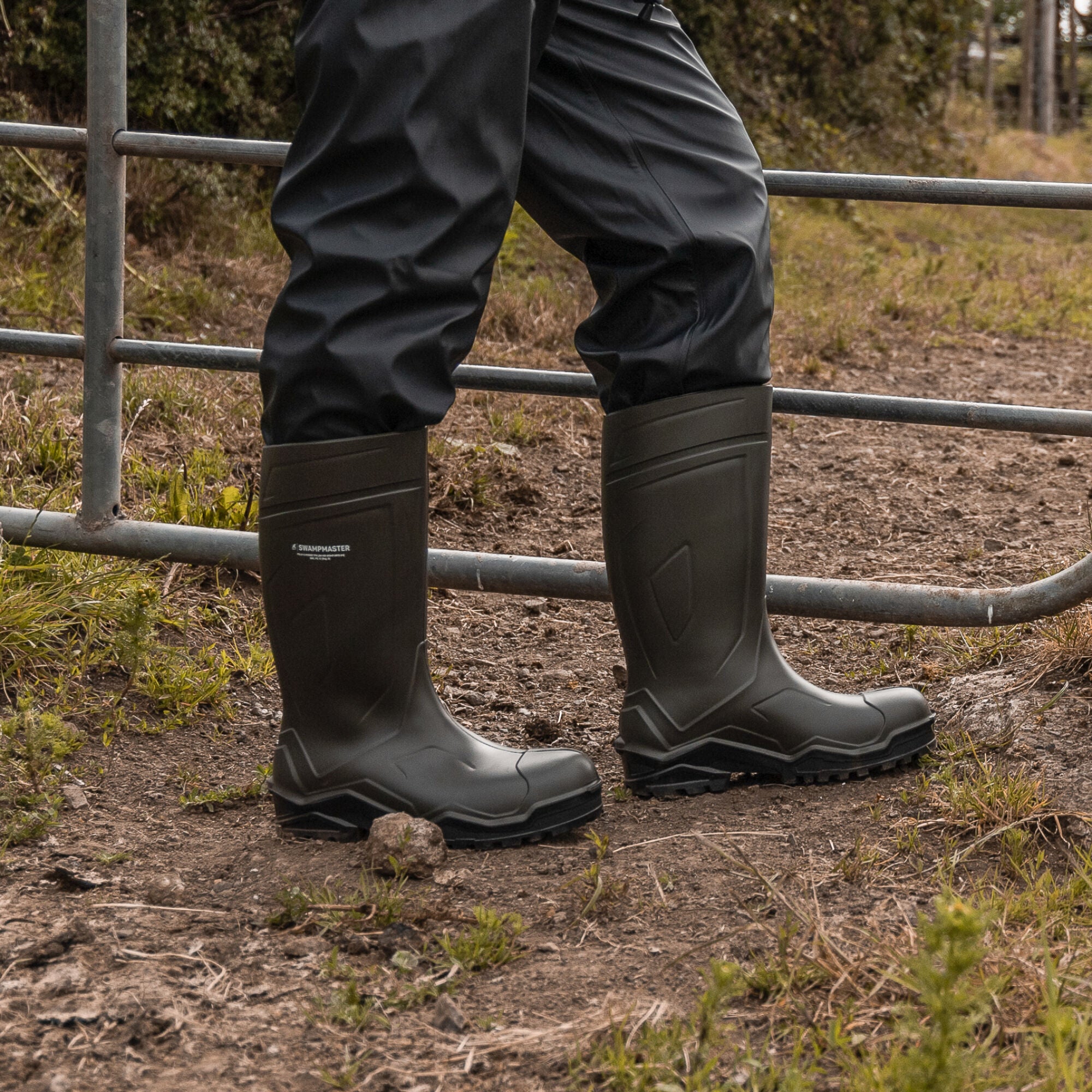 Swampmaster Pro Champion+ PU Non-Safety Wellies (Green)