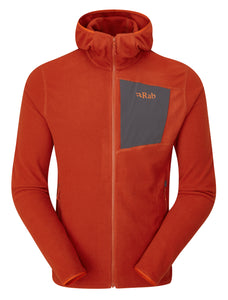 Rab Men's Tecton Full Zip Hooded Fleece (Red Clay)
