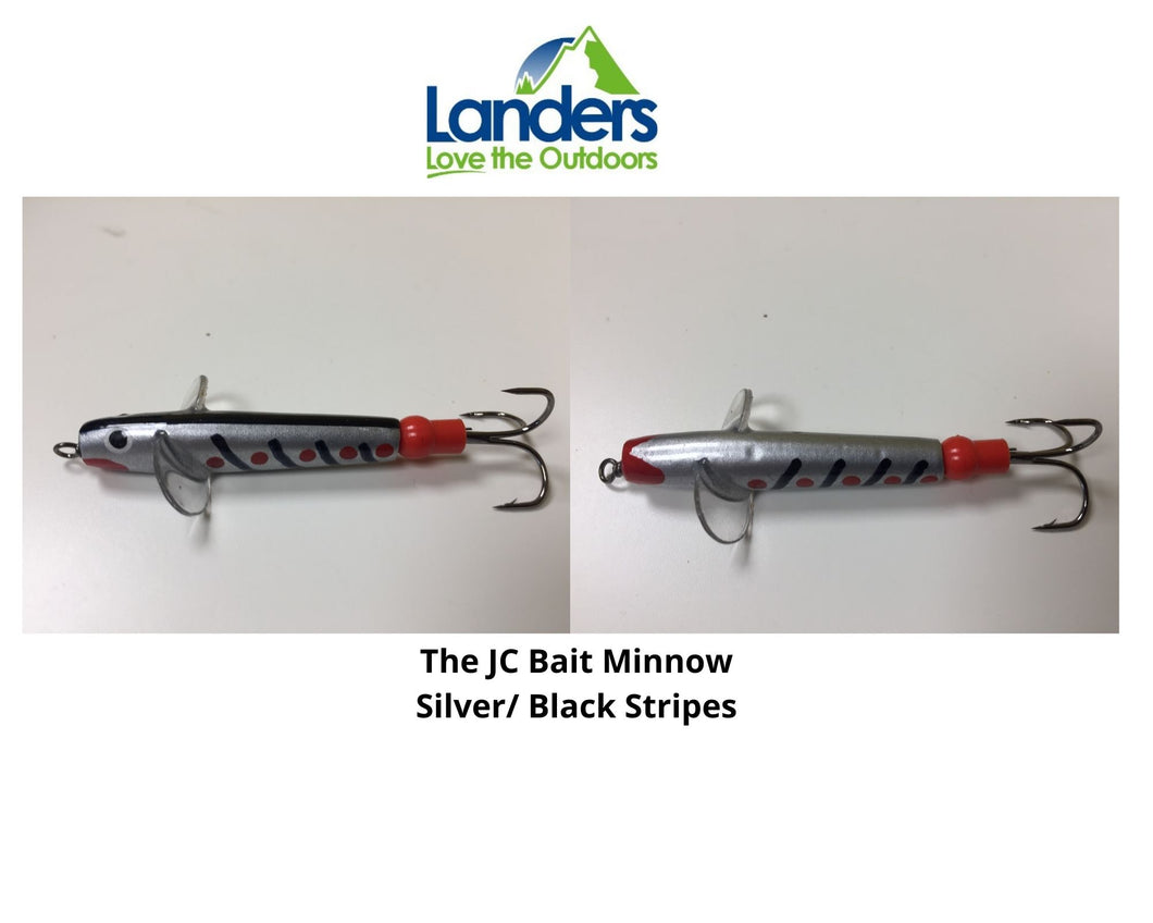 The JC Bait Minnow Lure (Size: 1.5in)(Silver/Black Stripes)