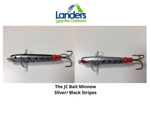 The JC Bait Minnow Lure (Size: 2.5in)(Silver/Black Stripes)