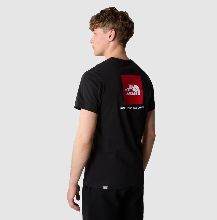 North face top black red