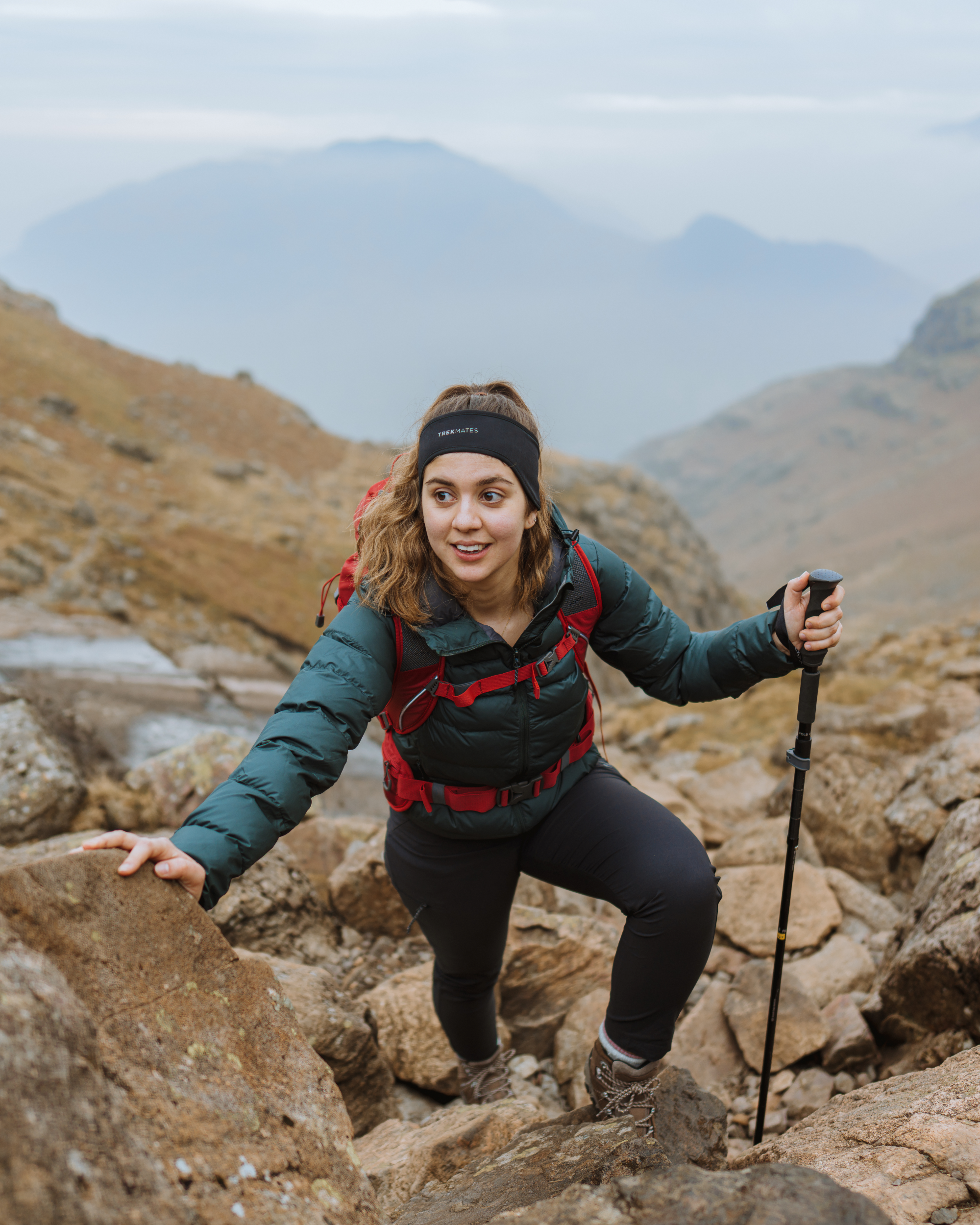 Trekmates Fold Lock Single Hiking Pole (Black)