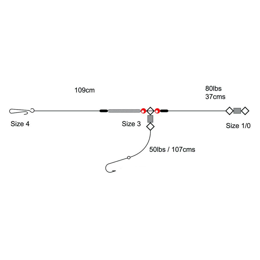 Axia 1 Hook Clipped Rig (Size 1/0)