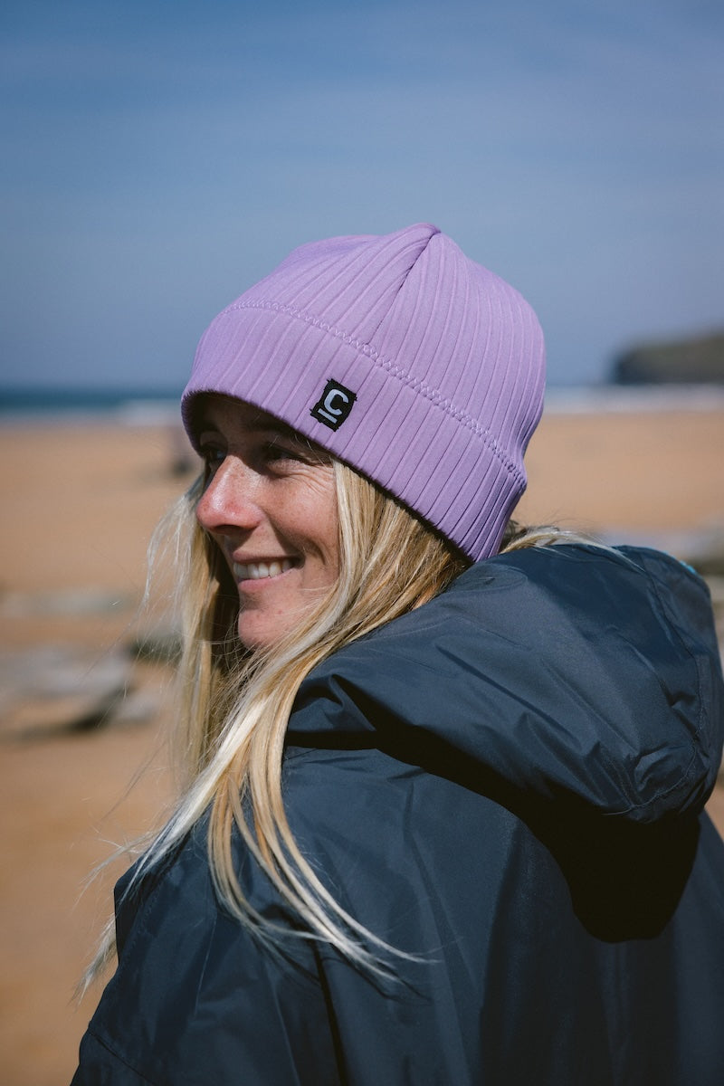 C-Skins Unisex Storm Chaser Thermal Neoprene Swim/Watersports Beanie (Lilac)(2mm)