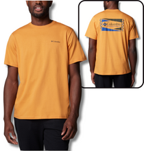 Load image into Gallery viewer, Columbia Men&#39;s North Cascades Short Sleeve Tee (Sunstone/Hex Flag)
