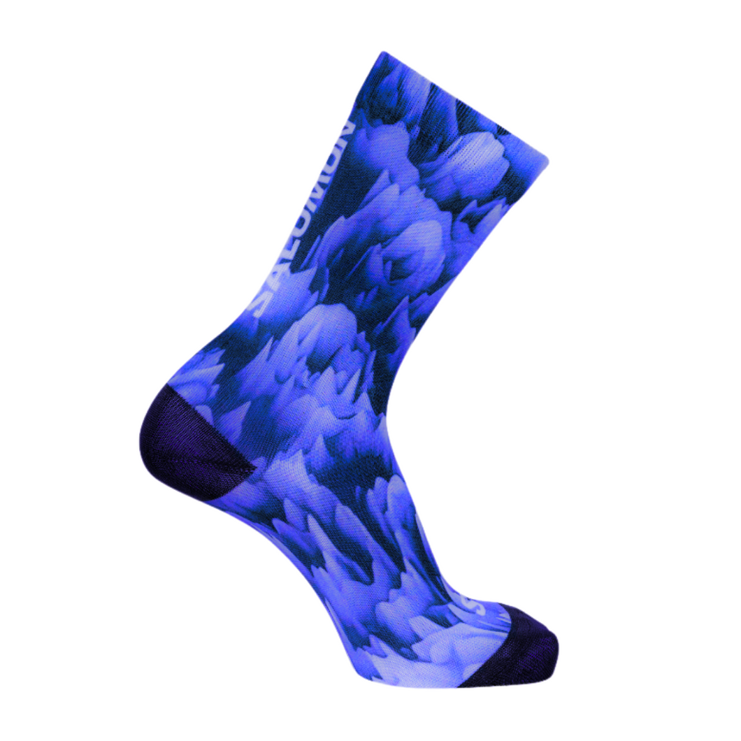 Salomon Unisex Creamy Lava Crew Length Socks (Liberty/Aster Purple)