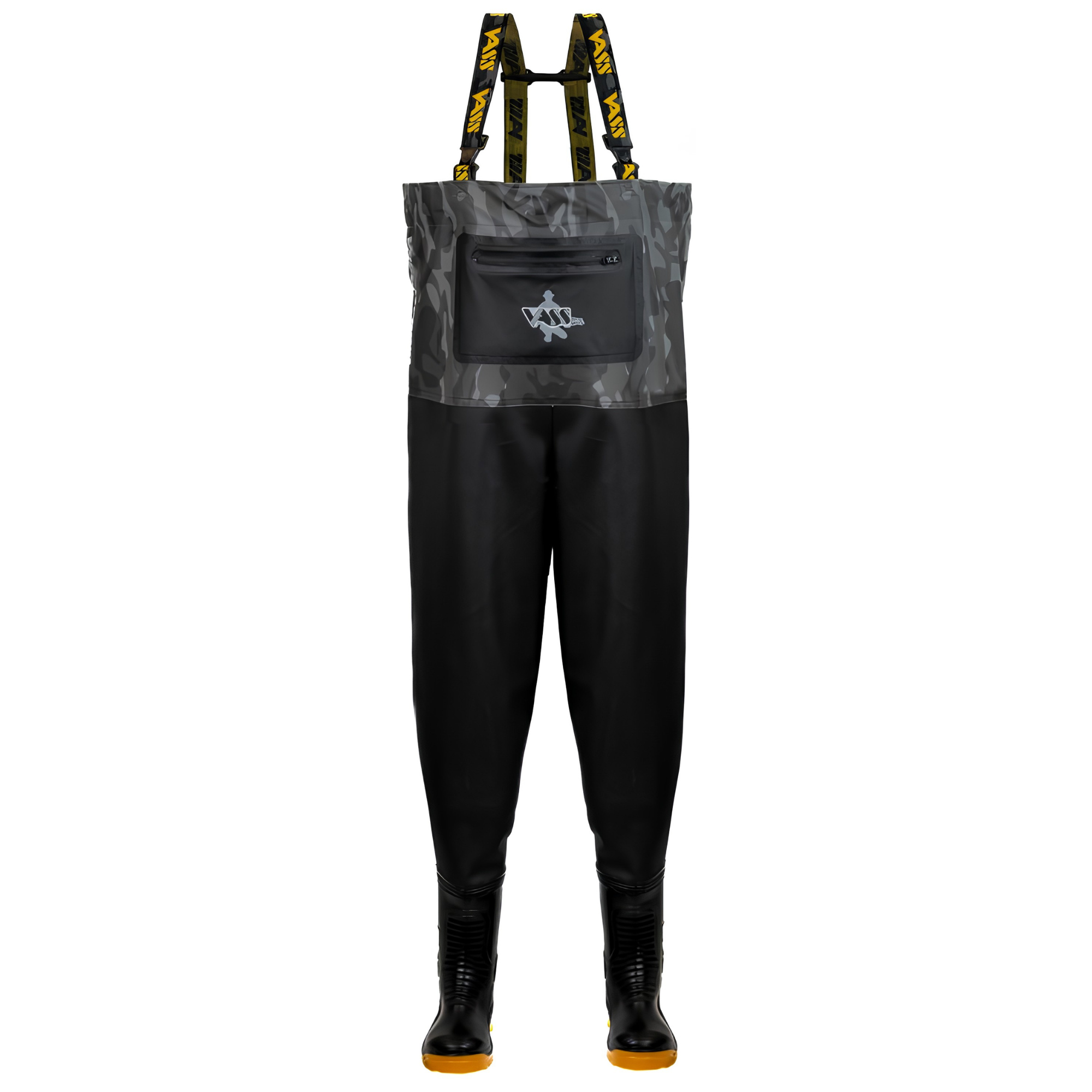 Vass Unisex Hybrid 700 Bootfoot Chest Waders (Dark Grey Camo)