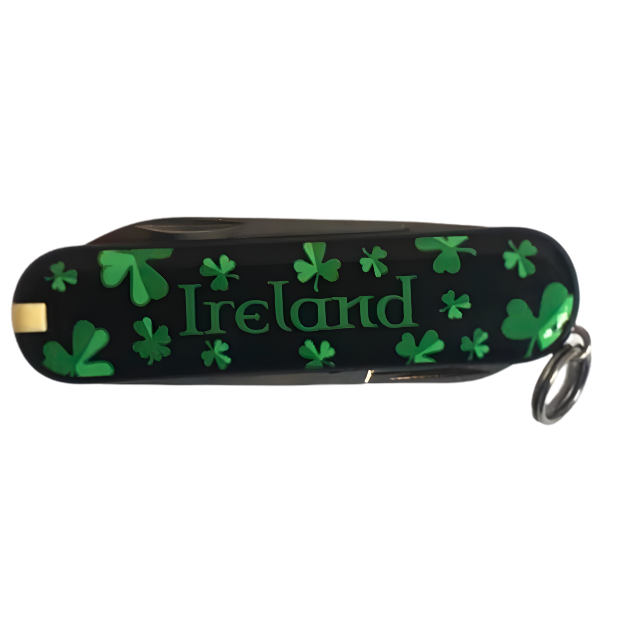 Victorinox Swiss Army Knife: Classic Collection (Black With Shamrocks)(7 Tools)