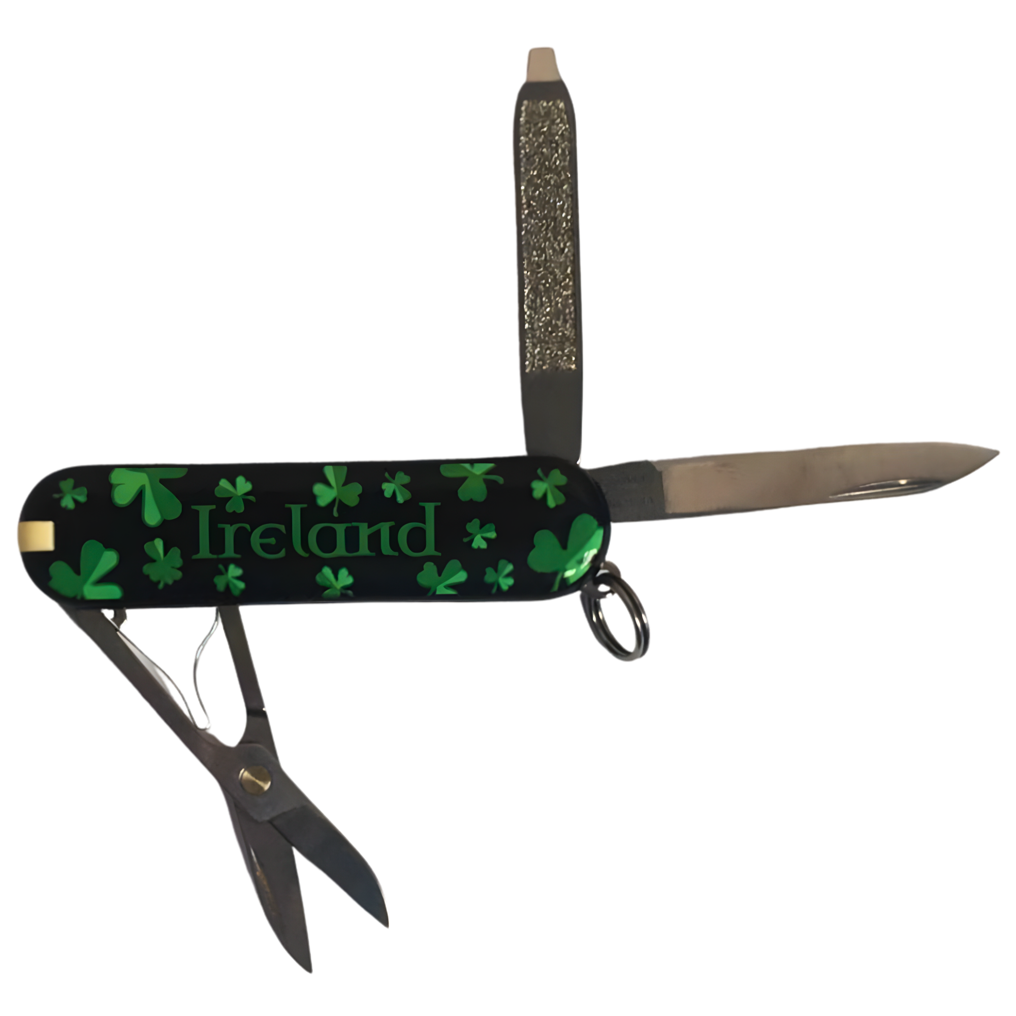 Victorinox Swiss Army Knife: Classic Collection (Black With Shamrocks)(7 Tools)