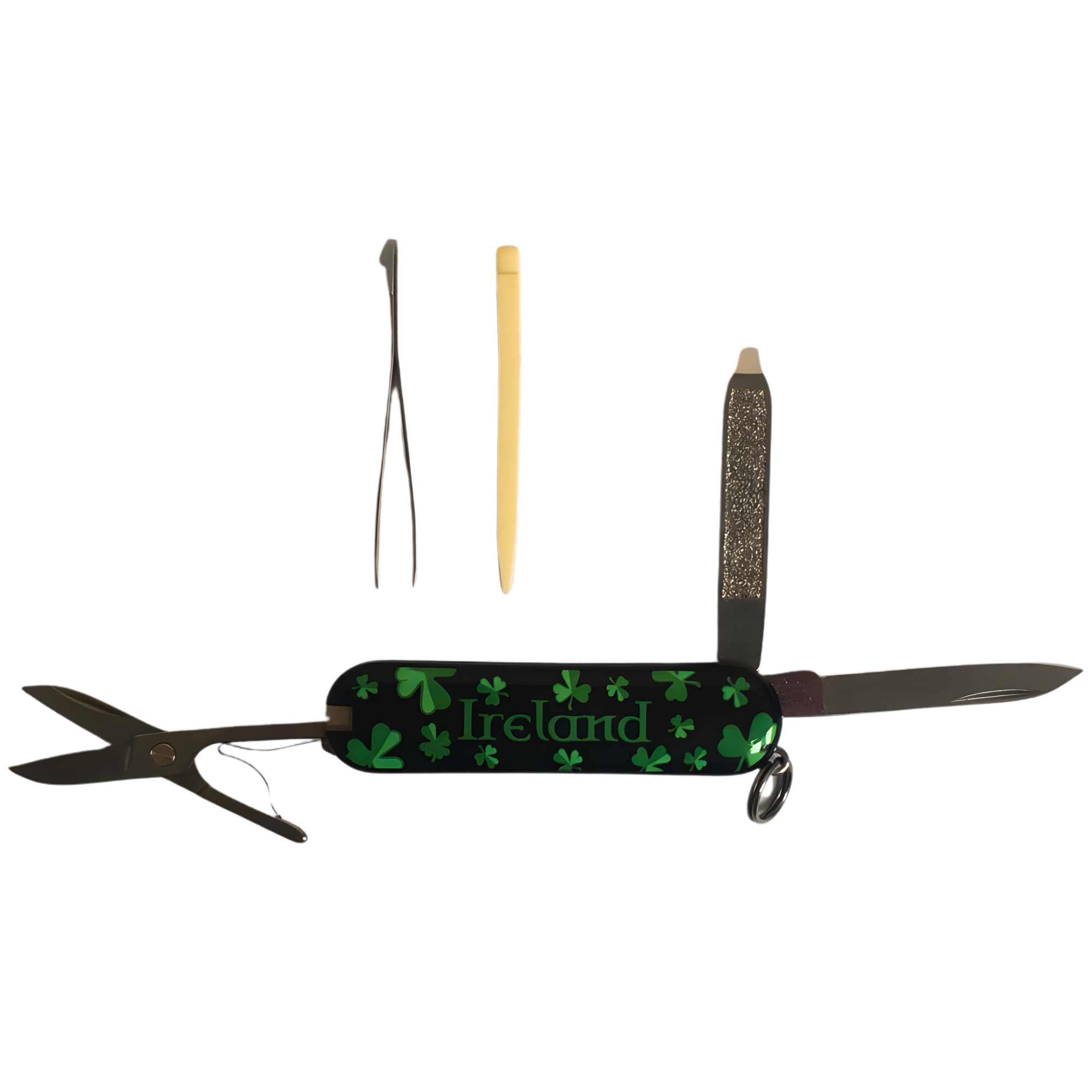 Victorinox Swiss Army Knife: Classic Collection (Black With Shamrocks)(7 Tools)