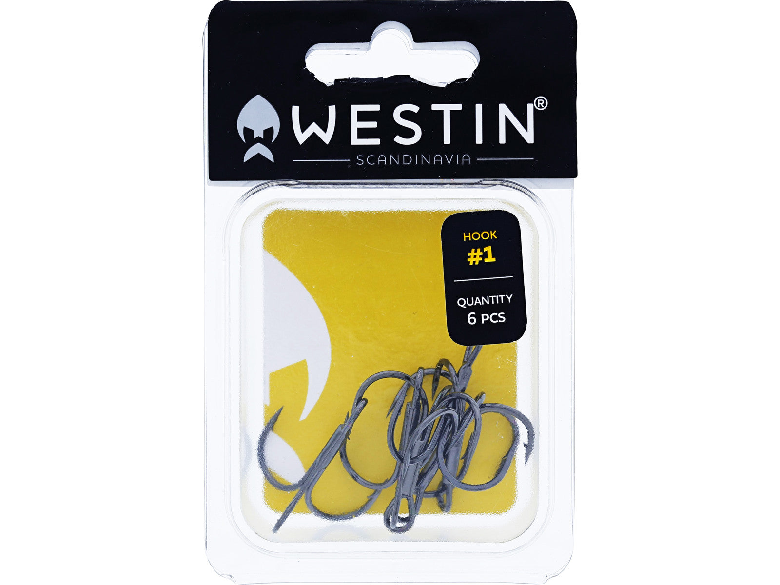 Westin Black Nickel Treble Hooks (#2)(6 Pack)