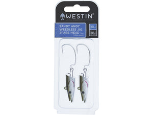 Westin Sandy Andy Weedless Spare Jig Head (23g/10cm)(2 Pack)(Silver)