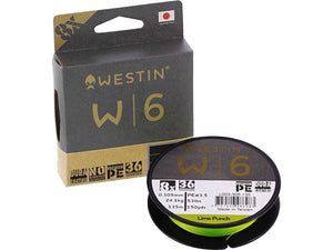 Westin W6 8-Braid Line Leader (135m/0.165mm/8.3kg)(Lime Punch)