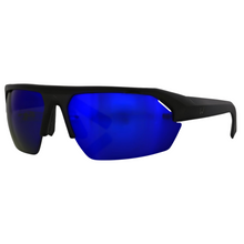 Load image into Gallery viewer, Westin W6 Sport 25 Polarized Sunglasses (Matte Black/Lens Base Smoke/Lens Mirror Smoke/Anti-Reflex Blue)
