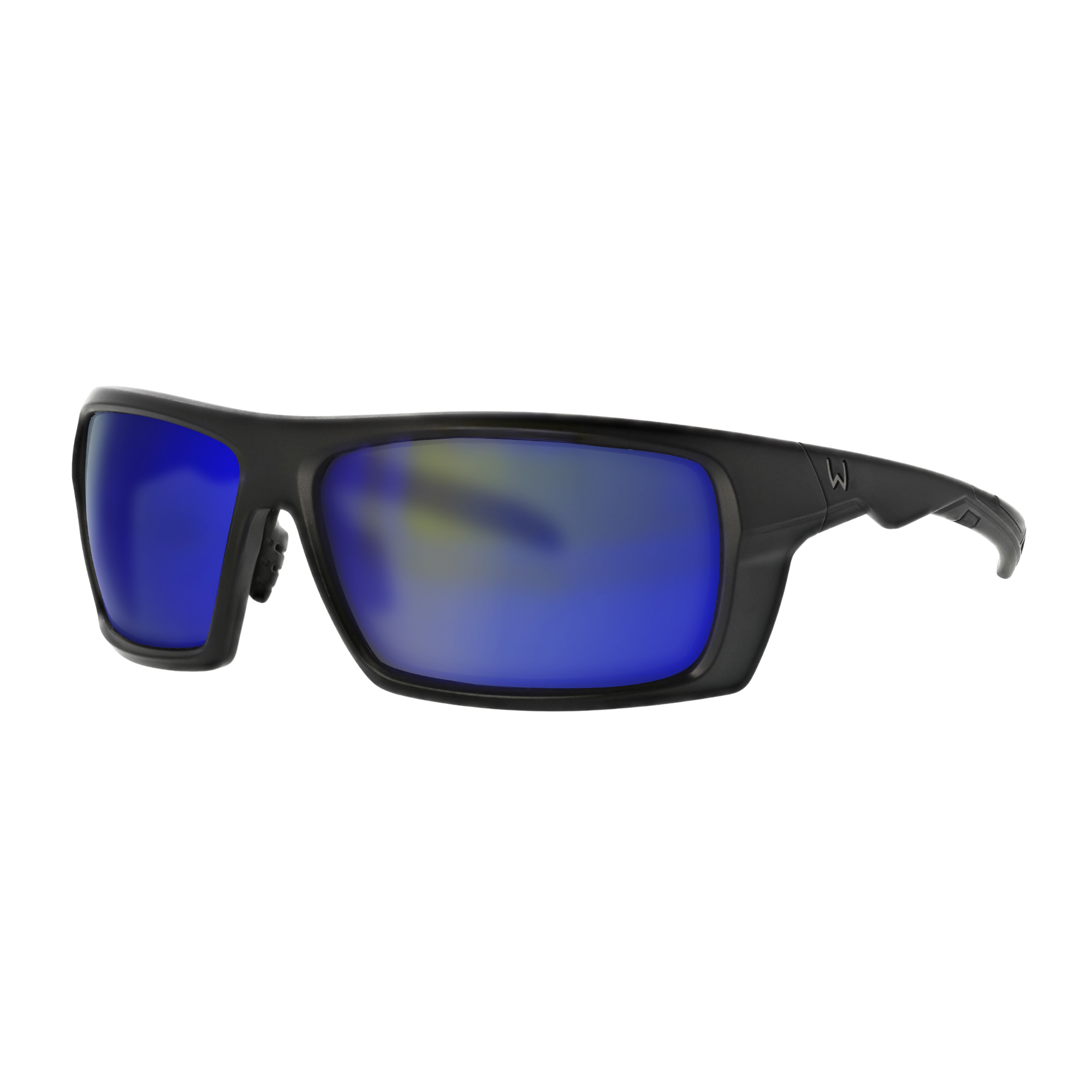 Westin W6 Sport 30 Polarized Sunglasses Matte Black Lens Base Yellow Smoke Lens Mirror Blue Anti-Reflex Blue K08-720-OS3