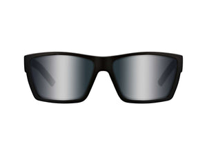 Westin W6 Street 100 Polarized Sunglasses (Matte Black/Lens Base Smoke/Lens Mirror Silver Flash/Anti-Reflex Blue)