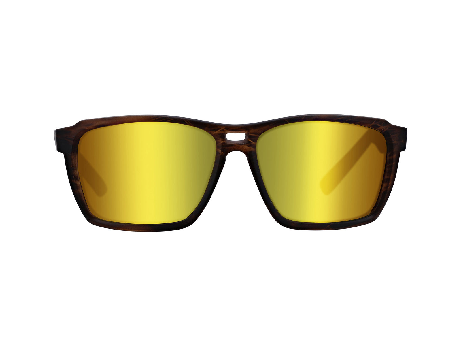 Westin W6 Street 150 Polarized Sunglasses (Matte Brown Stripe/Lens Base Brown/Lens Mirror Yellow/Anti-Reflex Green)