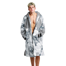 Load image into Gallery viewer, White Water Robes Unisex Hardshell Changing Robe - Adults (Artic Camo/Grey Lining)
