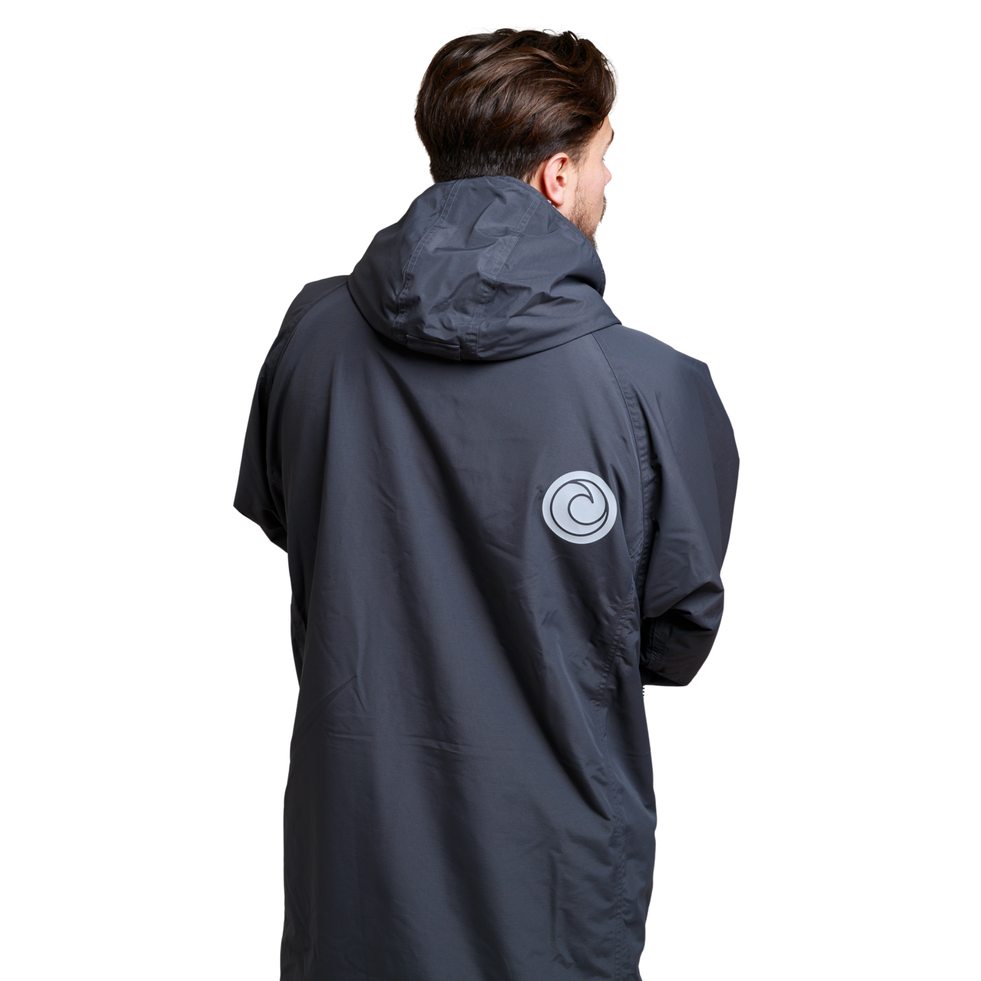 White Water Robes Unisex Hardshell Changing Robe - Adults (Black/Grey Lining)