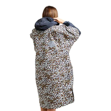 Load image into Gallery viewer, White Water Robes Unisex Hardshell Changing Robe - Adults (Leopard Print/Black Lining)
