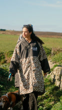Load image into Gallery viewer, White Water Robes Unisex Hardshell Changing Robe - Adults (Leopard Print/Black Lining)
