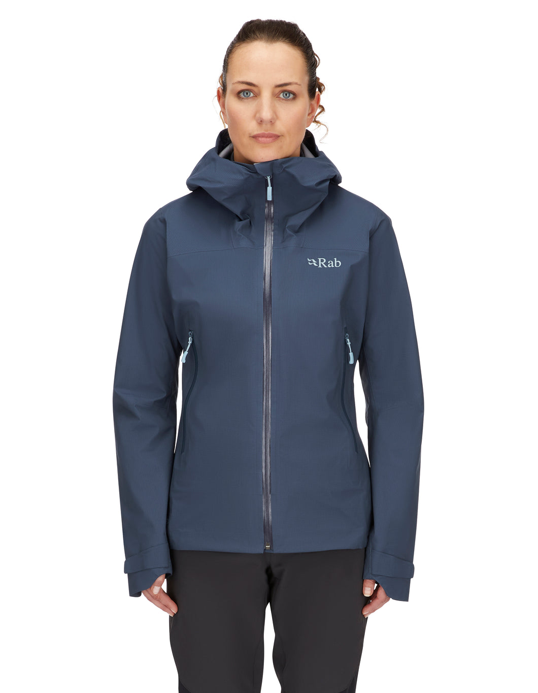 Rab Women s Downpour Light Waterproof Jacket Tempest Blue Landers Outdoor World Ireland s Adventure Outdoor Store